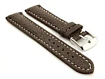 (image for) Shark Leather Watch Strap VIP Dark Brown 18mm