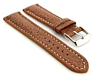 (image for) Shark Leather Watch Strap VIP Brown 18mm
