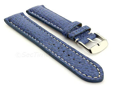 (image for) Shark Leather Watch Strap VIP Blue 22mm