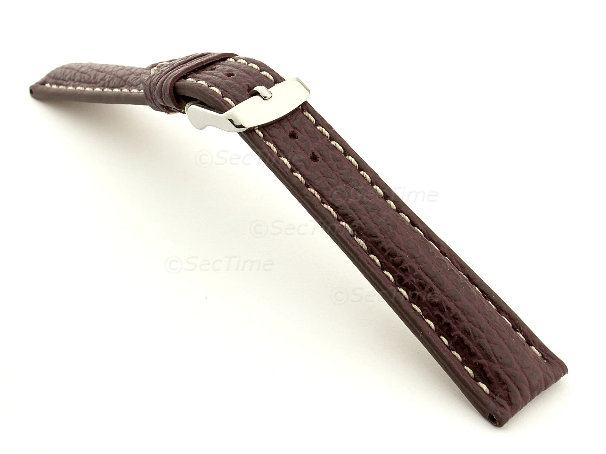 (image for) Shark Leather Watch Strap VIP Maroon 18mm (1)