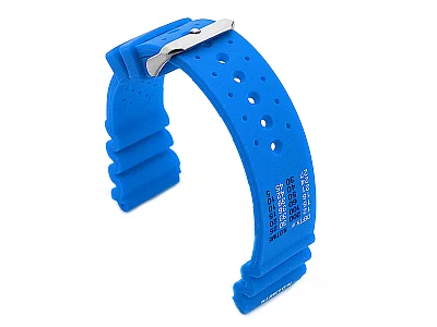(image for) Silicone Rubber Watch Strap Band PRO Waterproof N.D.LIMITS Sky Blue 18mm (1)