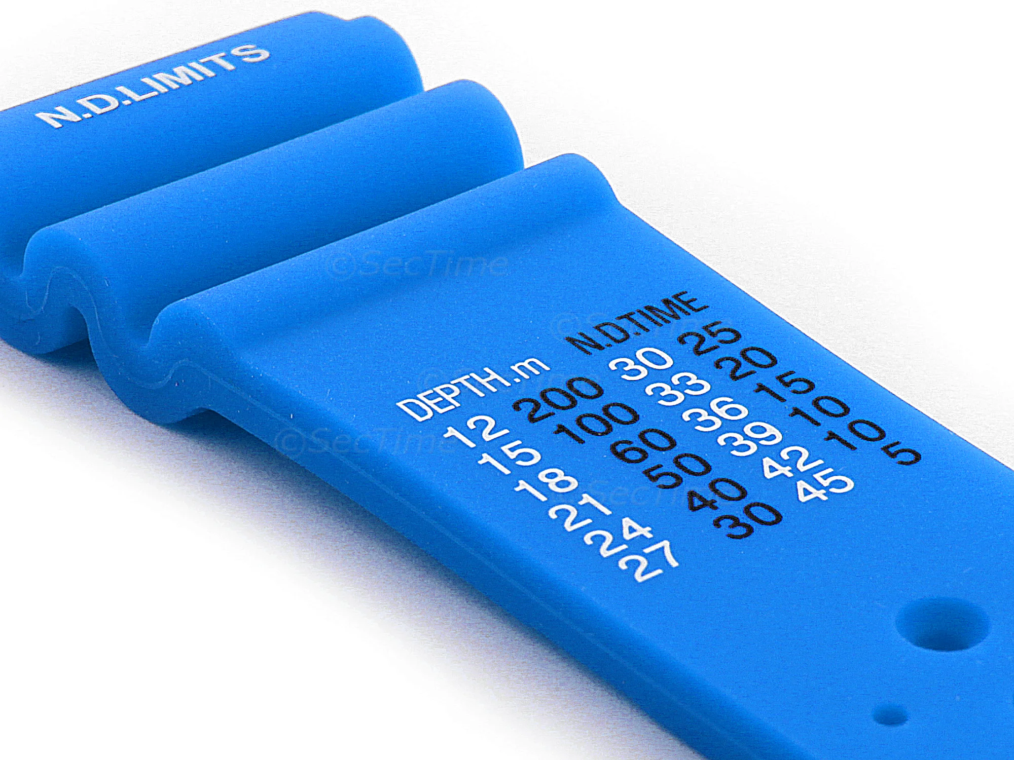 (image for) Silicone Rubber Watch Strap Band PRO Waterproof N.D.LIMITS Sky Blue 18mm (2)