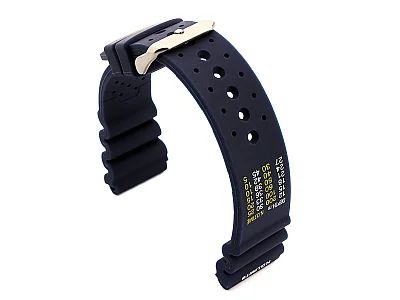 (image for) Silicone Rubber Watch Strap Band PRO Waterproof N.D.LIMITS Blue 24mm (1)