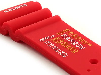 (image for) Silicone Rubber Watch Strap Band PRO Waterproof N.D.LIMITS Red 20mm (2)