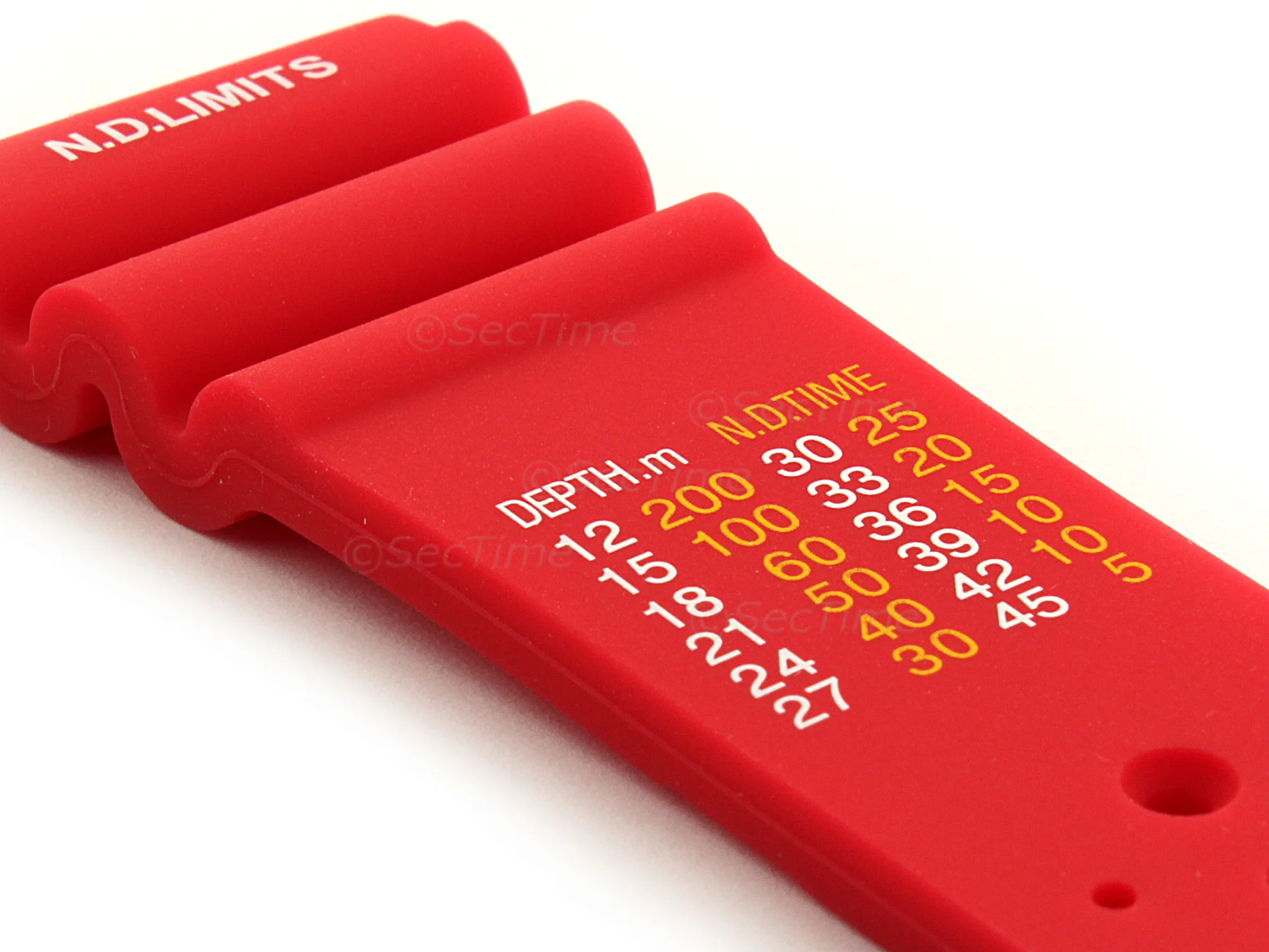 (image for) Silicone Rubber Watch Strap Band PRO Waterproof N.D.LIMITS Red 20mm (2)