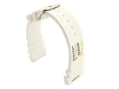(image for) Silicone Rubber Watch Strap Band PRO Waterproof N.D.LIMITS White 18mm (1)
