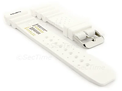 (image for) Silicone Rubber Watch Strap Band PRO Waterproof N.D.LIMITS White 22mm