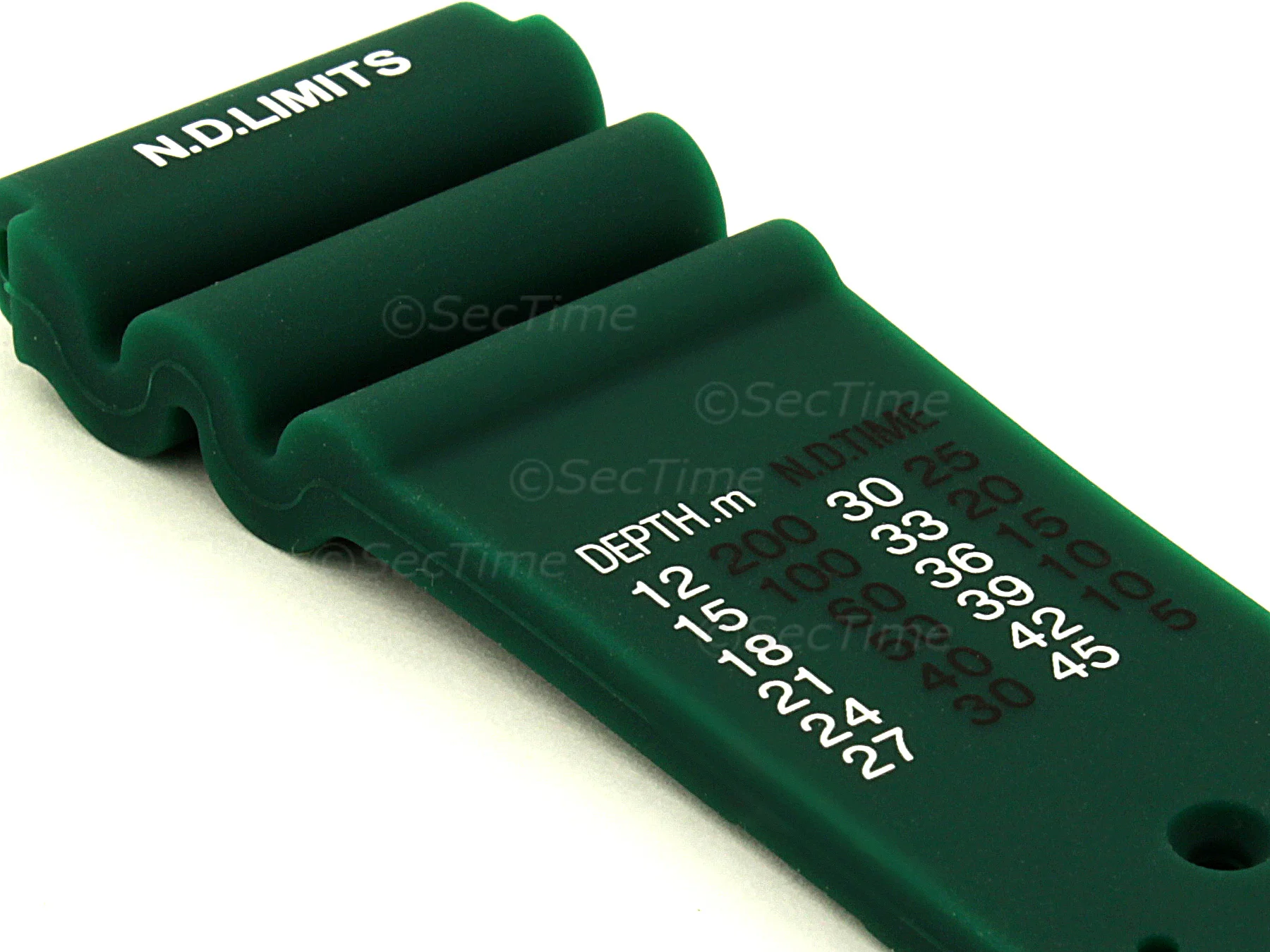 (image for) Silicone Rubber Watch Strap Band PRO Waterproof N.D.LIMITS Green 22mm (2)