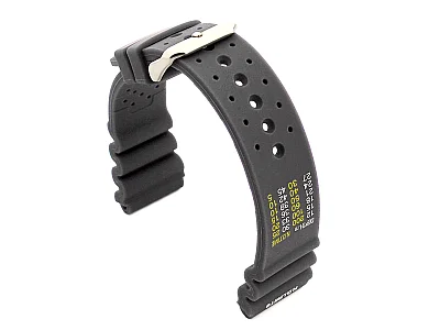 (image for) Silicone Rubber Watch Strap Band PRO Waterproof N.D.LIMITS Grey 18mm (1)
