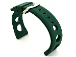(image for) Silicone Watch Strap SH Perforated, Waterproof Green 20mm