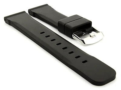 (image for) Silicone Watch Band SN Waterproof Black 22mm (1)