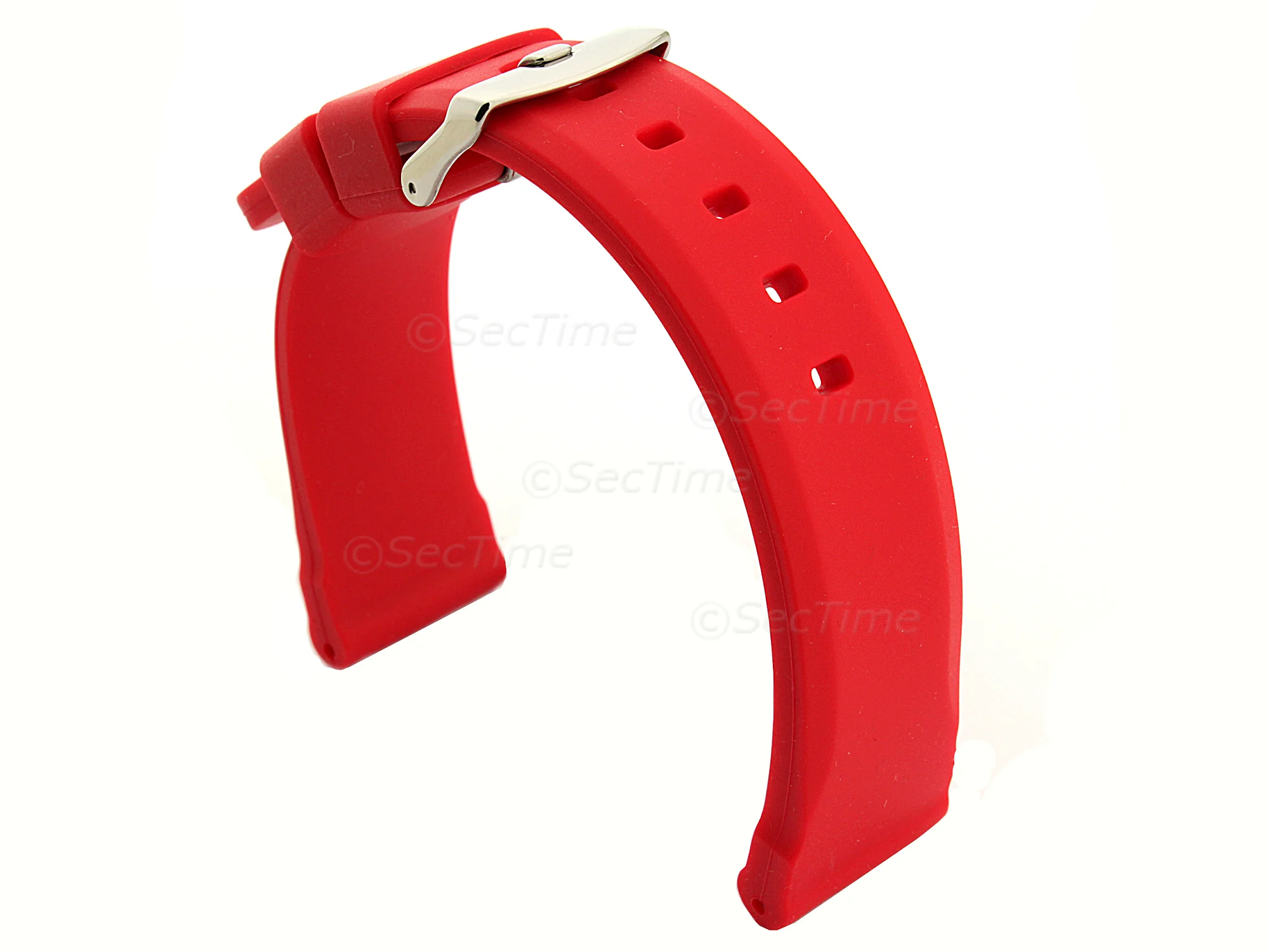 (image for) Silicone Watch Band SN Waterproof Red 18mm