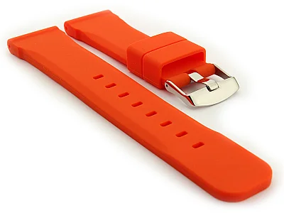 (image for) Silicone Watch Band SN Waterproof Orange 24mm (1)
