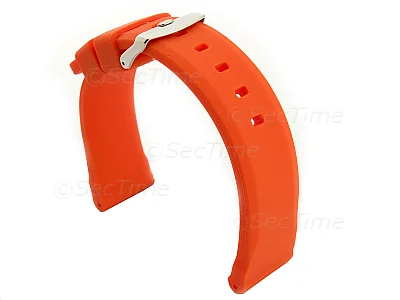 (image for) Silicone Watch Band SN Waterproof Orange 24mm