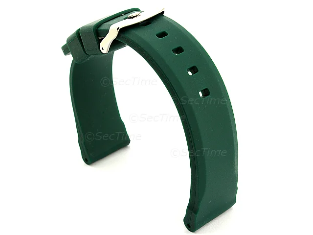 (image for) Silicone Watch Band SN Waterproof Green 18mm