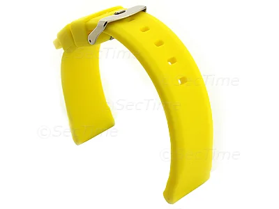 (image for) Silicone Watch Band SN Waterproof Yellow 22mm