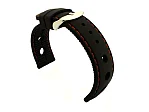 (image for) WATCH STRAP Silicon SPORTS Waterproof Stainless Steel Buckle Black/Orange 20mm