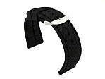 (image for) 24mm Black/Black - Silicon Watch Strap / Band with Thread, Waterproof