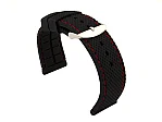 (image for) 24mm Black/Red - Silicon Watch Strap / Band with Thread, Waterproof