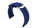 (image for) 24mm Blue/White - Silicon Watch Strap / Band with Thread, Waterproof