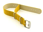 (image for) Suede Leather Nato G10 Military Watch Strap Yellow 22mm