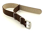 (image for) Suede Leather Nato G10 Military Watch Strap Dark Brown 24mm