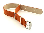 (image for) Suede Leather Nato G10 Military Watch Strap Orange 22mm