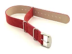 (image for) Suede Leather Nato G10 Military Watch Strap Red 22mm