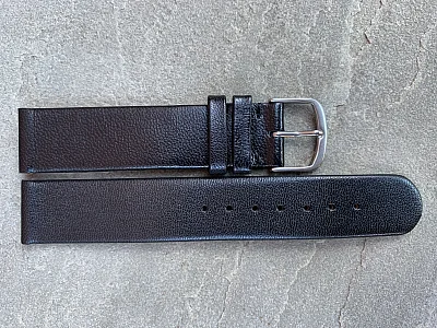 (image for) 12mm Black Genuine Leather Watch Strap Band Tact (3)