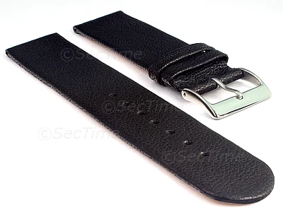 (image for) 12mm Black Genuine Leather Watch Strap Band Tact