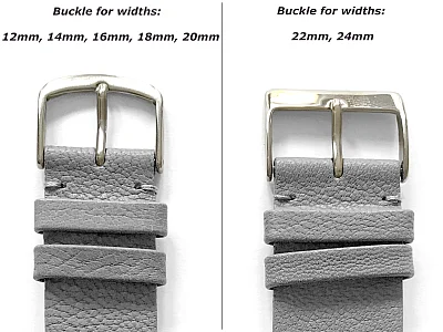 (image for) 22mm Blue Genuine Leather Watch Strap Band Tact (2)