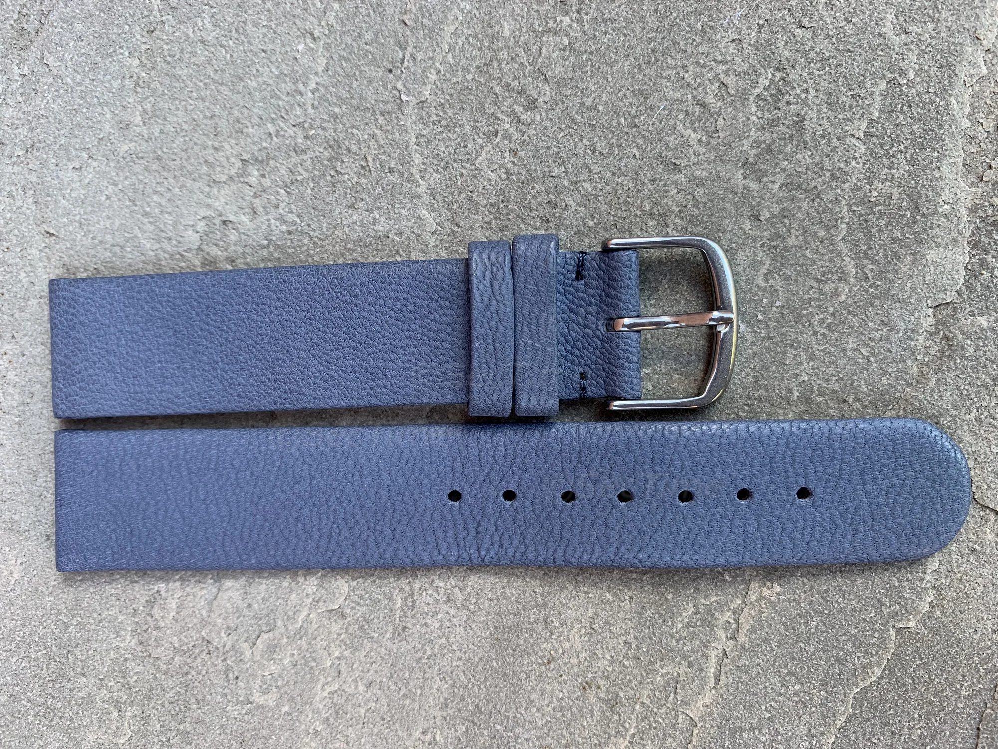 (image for) 12mm Blue Genuine Leather Watch Strap Band Tact (3)