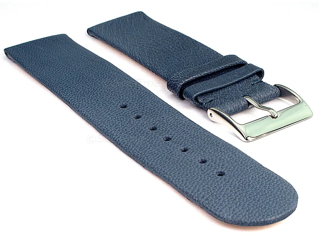 (image for) 22mm Blue Genuine Leather Watch Strap Band Tact
