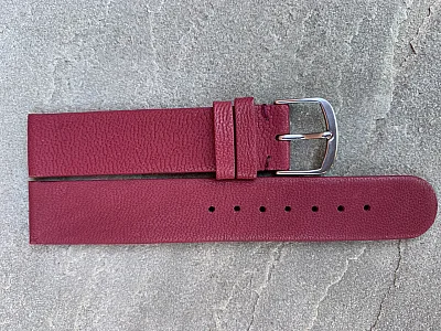(image for) 24mm Maroon Genuine Leather Watch Strap Band Tact (3)