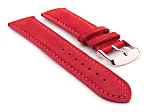 (image for) Suede Genuine Leather Watch Strap Teacher Red 22mm