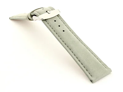 (image for) Suede Genuine Leather Watch Strap Teacher Grey 19mm (2)