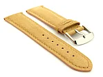 (image for) Suede Genuine Leather Watch Strap Teacher Light Brown 22mm