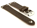 (image for) Genuine Leather Watch Strap in Oldfangled Style Texas Dark Brown 20mm