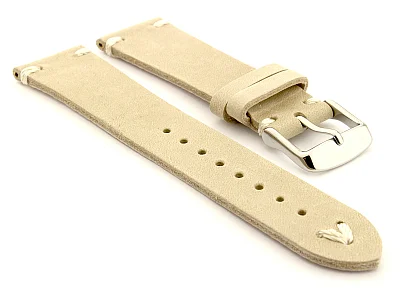 (image for) Genuine Leather Watch Strap in Oldfangled Style Texas Beige 18mm