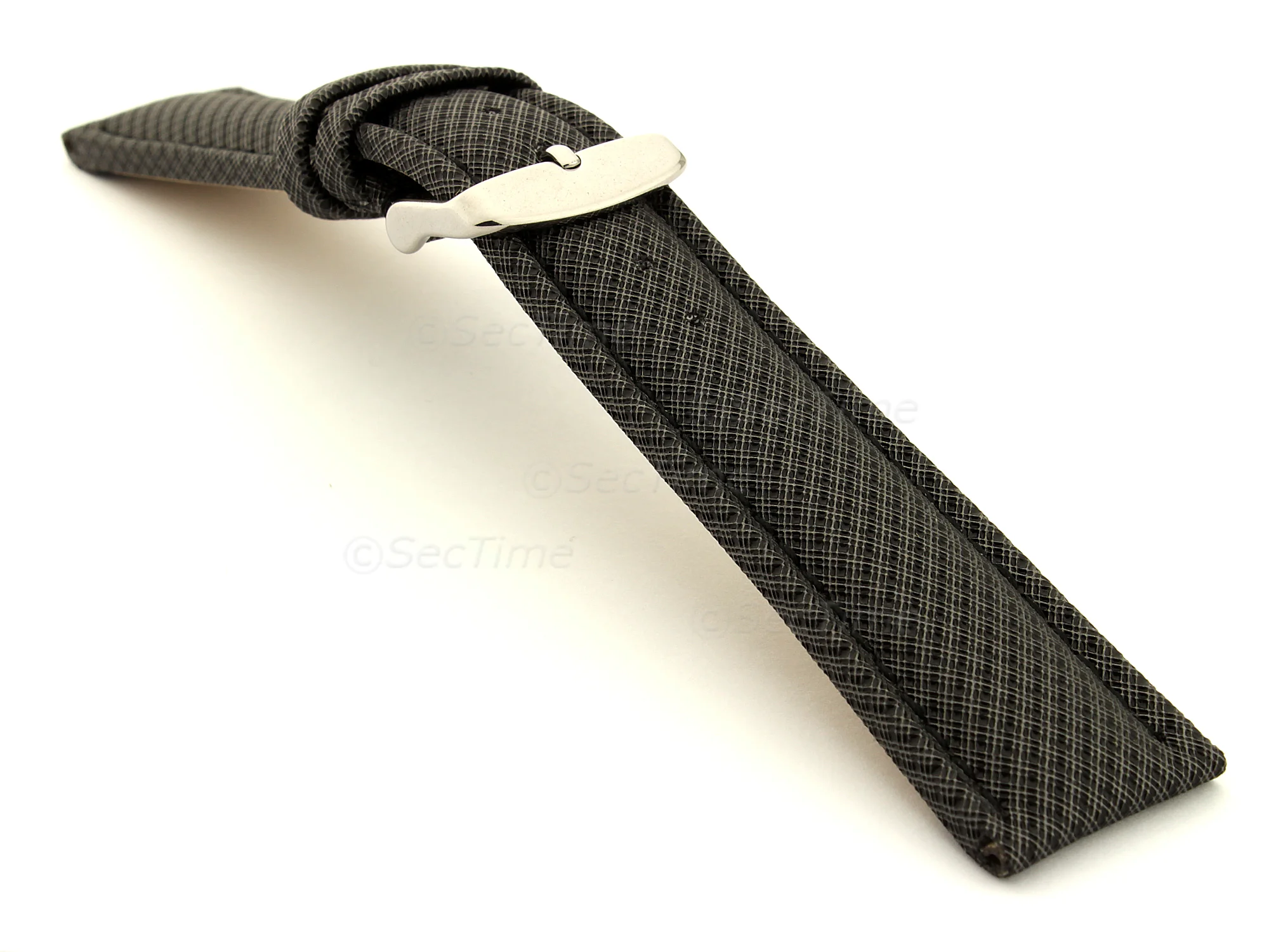 (image for) Synthetic Waterproof Watch Strap Toulon Black 20mm (2)