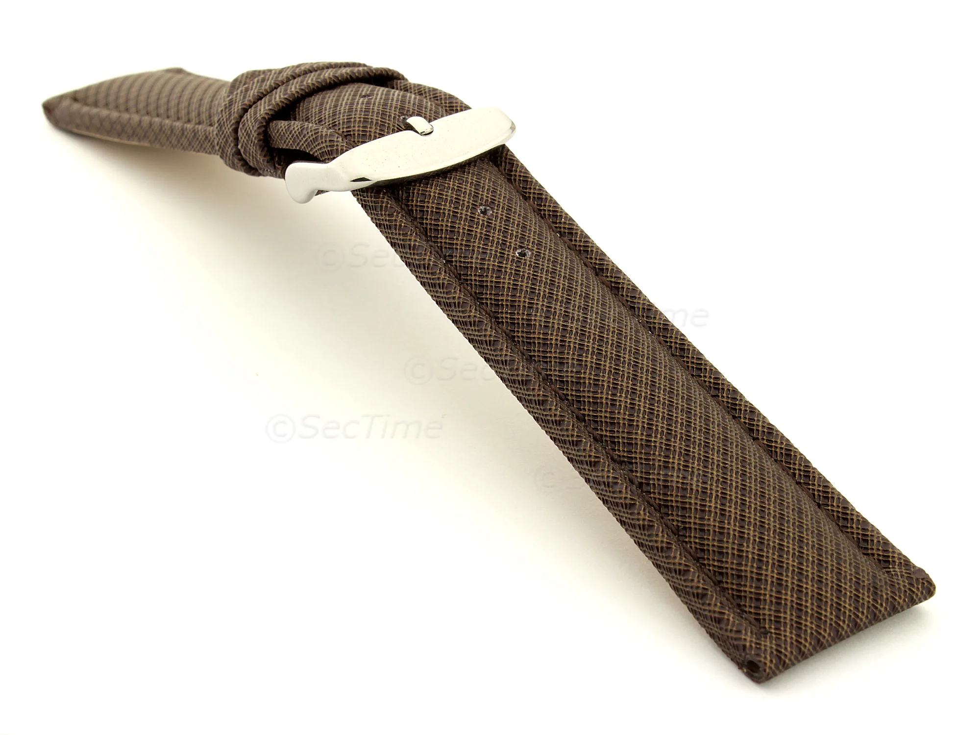(image for) Synthetic Waterproof Watch Strap Toulon Dark Brown 18mm (2)