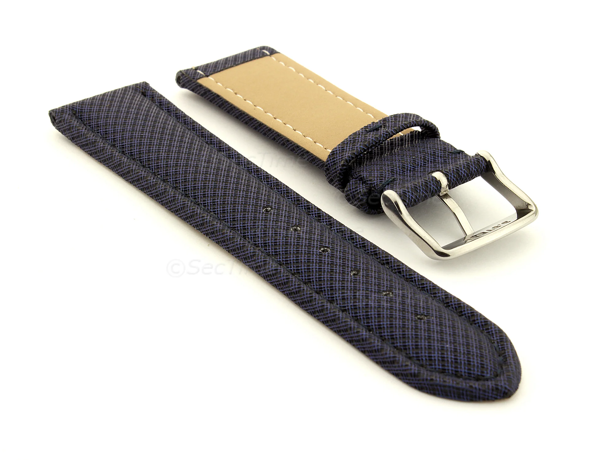 (image for) Synthetic Waterproof Watch Strap Toulon Blue 18mm (1)
