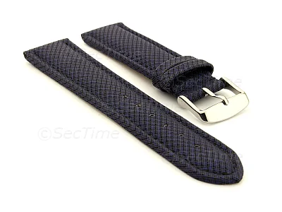 (image for) Synthetic Waterproof Watch Strap Toulon Blue 22mm