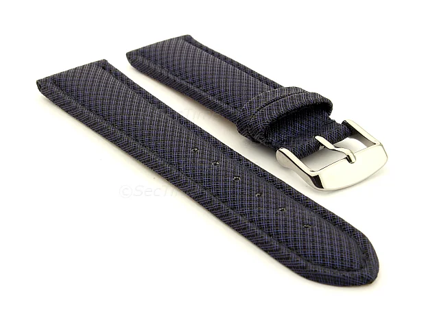 (image for) Synthetic Waterproof Watch Strap Toulon Blue 18mm