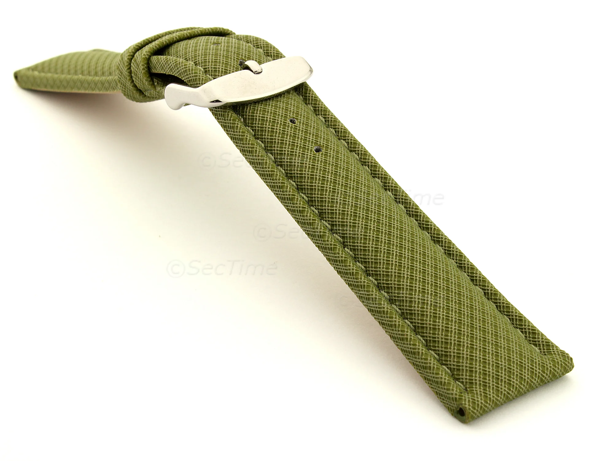 (image for) Synthetic Waterproof Watch Strap Toulon Green 20mm (2)