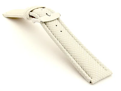 (image for) Synthetic Waterproof Watch Strap Toulon White 18mm (2)