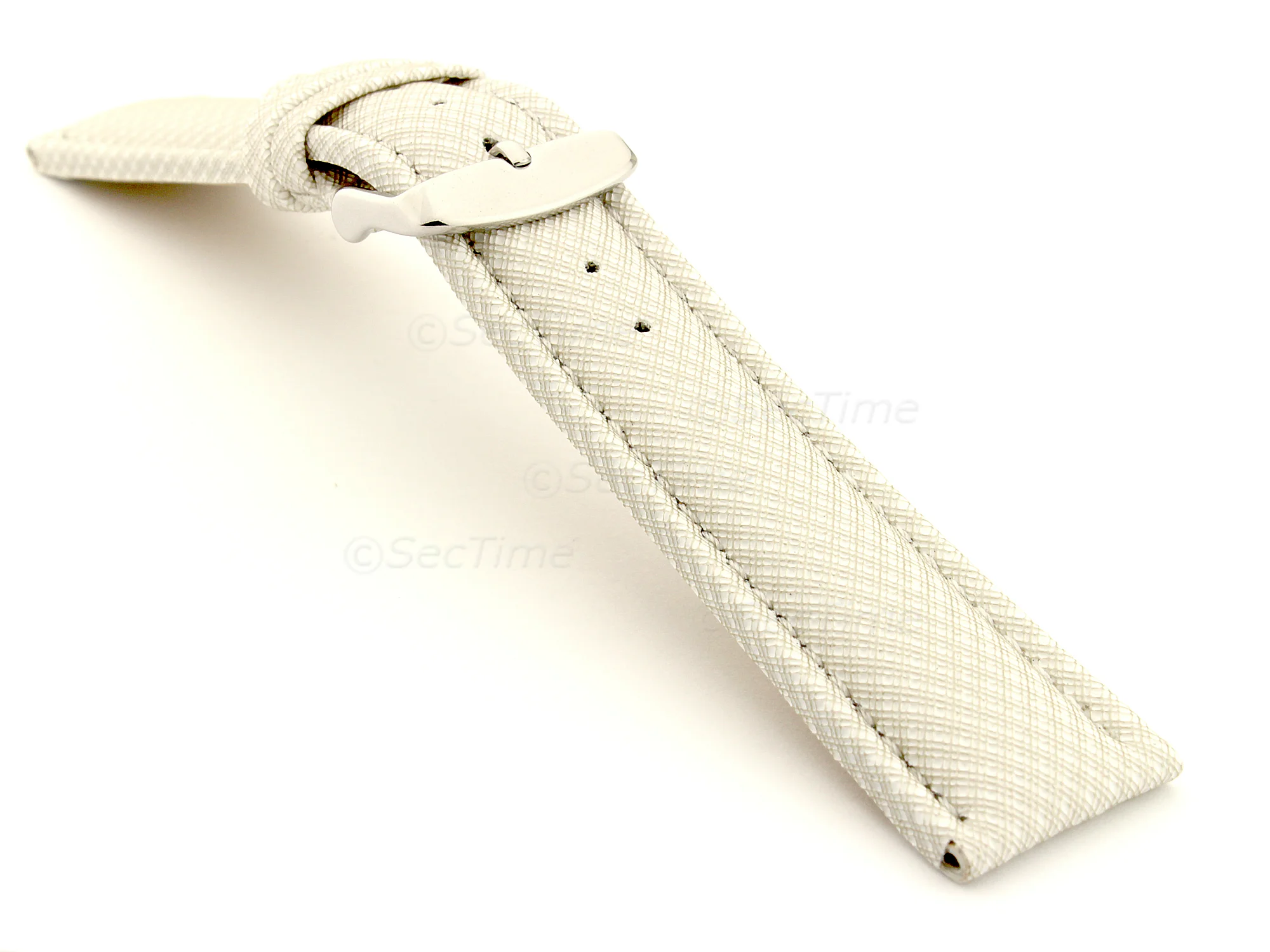 (image for) Synthetic Waterproof Watch Strap Toulon White 18mm (2)