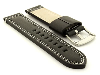 (image for) Genuine Leather Watch Strap Valentin Black 22mm (1)