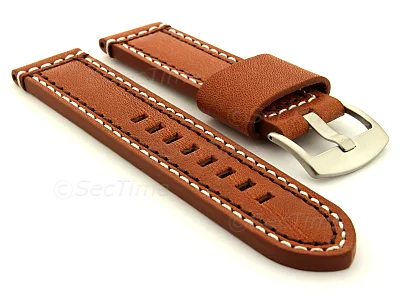 (image for) Genuine Leather Watch Strap Valentin Brown 24mm