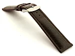 (image for) Cross Taiga Pattern Leather Watch Strap Vega Dark Brown / Brown 18mm